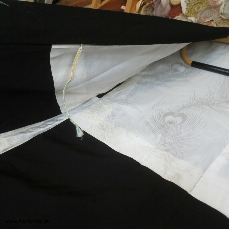 Urushi Ahorn über Wellen Seiden Jacquard japanische Haori Kimonojacke