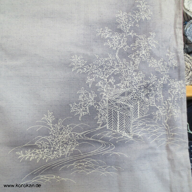Gartenlandschaft Tsumugi Homongi Kimono