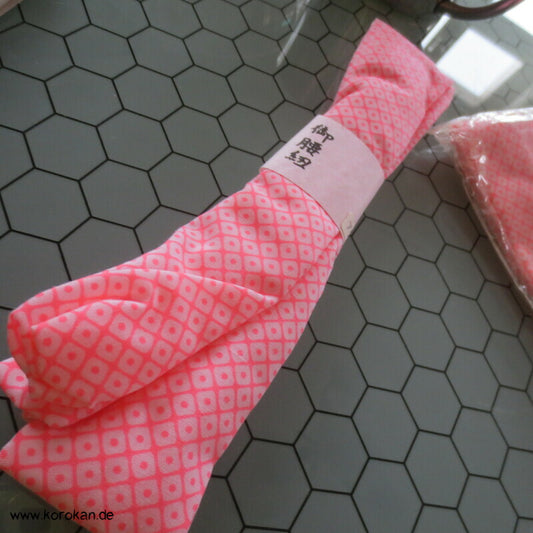rosa Kanoko Dot Druck Himo Kimono Bindeband