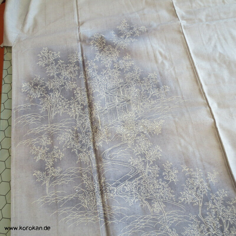 Gartenlandschaft Tsumugi Homongi Kimono