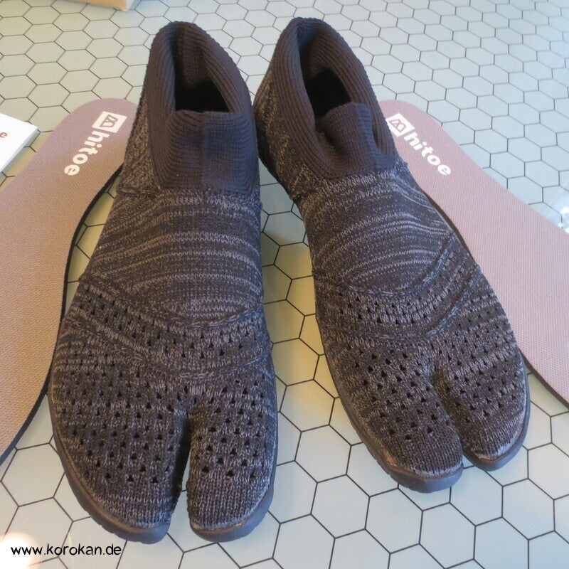 Hitoe Tabisocken Schuhe - Barfussschuhe, graumeliert, gestrickt, Gr. 38