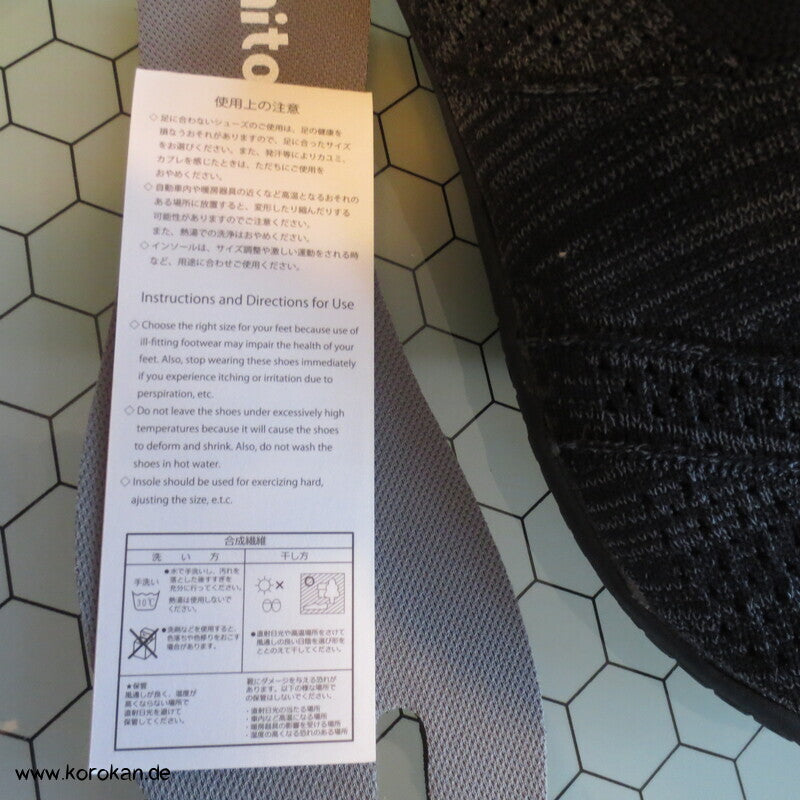 Hitoe Tabisocken Schuhe - Barfussschuhe, graumeliert, gestrickt, Gr. 38