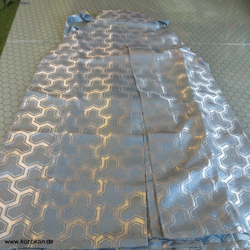 hellblau silbernes Shokko Brokat Hakama - Umanori Hosen-Typ