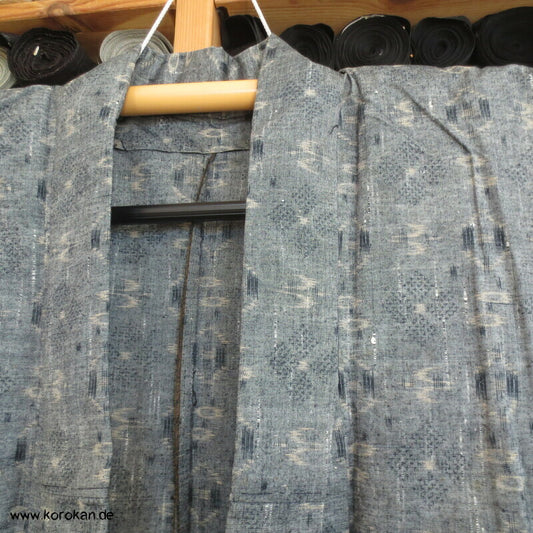 Hitoe geometrisches Muster Tsumugi Kimono