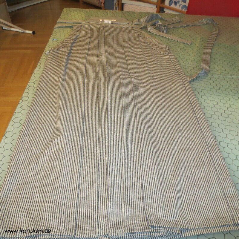 gestreifte Sommer Hakama  - Umanori Hosentyp - neu  - gestreifte Wollmischung, sehr lang