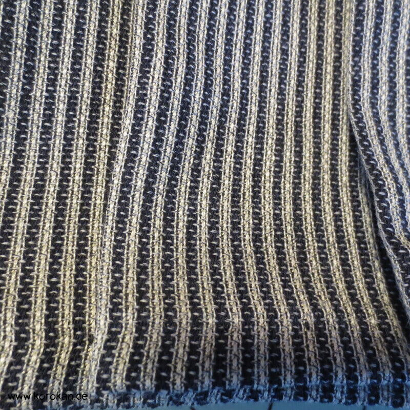 gestreifte Sommer Hakama  - Umanori Hosentyp - neu  - gestreifte Wollmischung, sehr lang