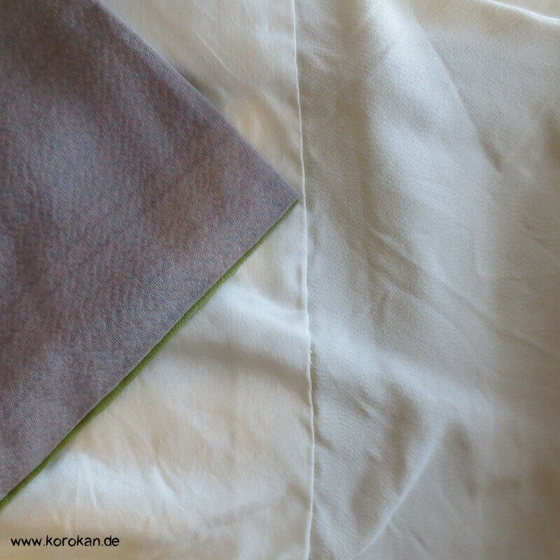Homongi Seidencrepe Kimono, Farbverlauf, Blumen Stickereien, verfärbt