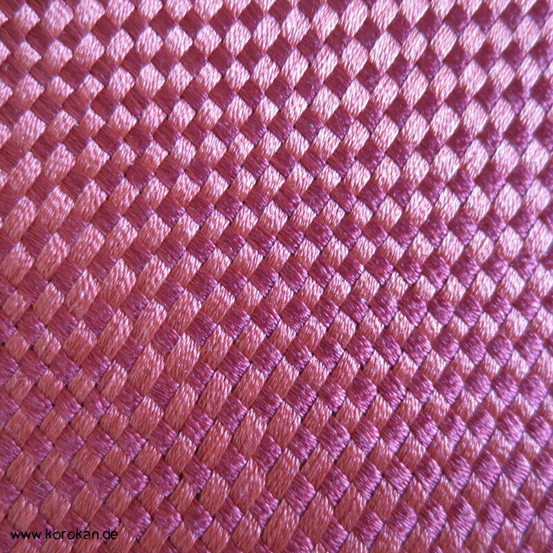 geflochtener Bias Cut Fukuro Obi, rot Bokashi Kimonogürtel