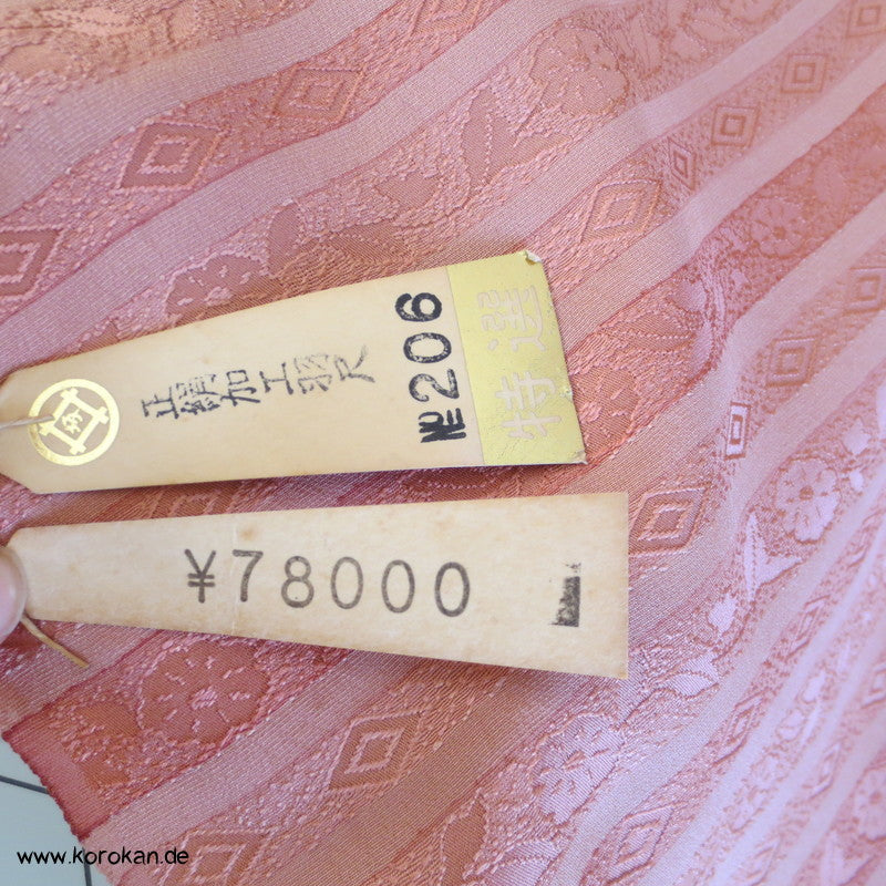 Blütenstreifenjacquard Seide Reststück