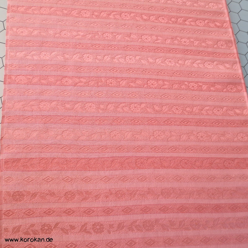 Blütenstreifenjacquard Seide Reststück