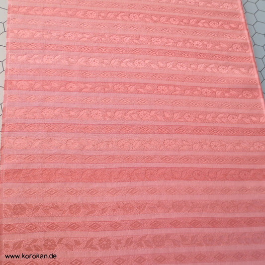 Blütenstreifenjacquard Seide Reststück