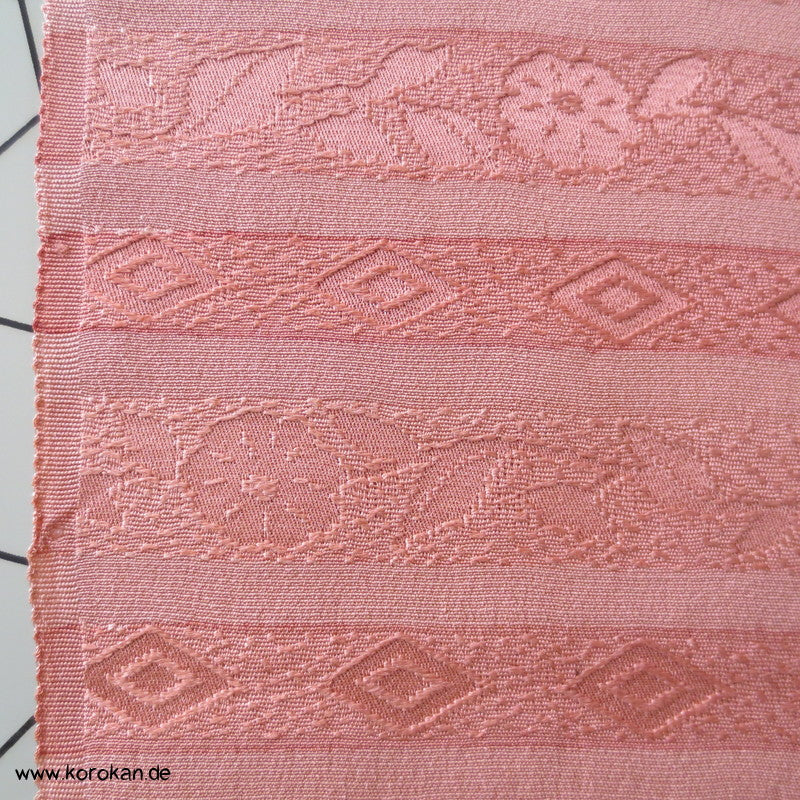Blütenstreifenjacquard Seide Reststück