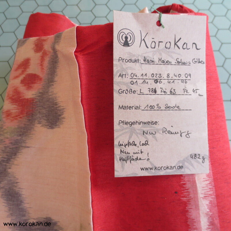 Sakura Gittermuster Meisen Seiden Haori Kimono Jacke