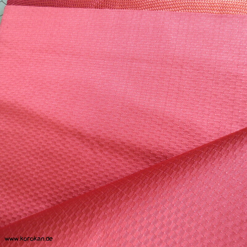 geflochtener Bias Cut Fukuro Obi, rot Bokashi Kimonogürtel