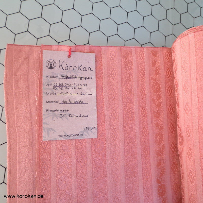 Blütenstreifenjacquard Seide Reststück