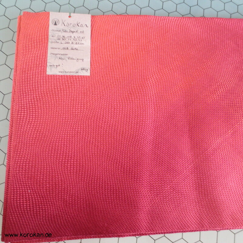 geflochtener Bias Cut Fukuro Obi, rot Bokashi Kimonogürtel