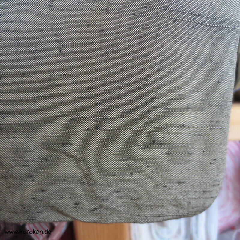 helle Haori Kimono Tsumugi Seiden Jacke, handgemaltes Drachenfutter