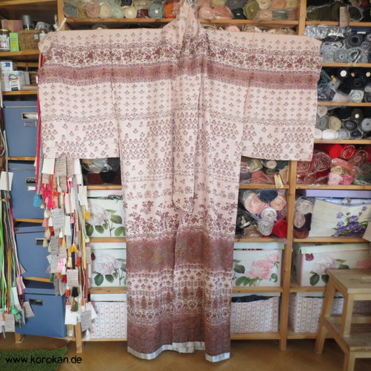 indische Sarasa Musterstreifen Homongi Kimono Karieba
