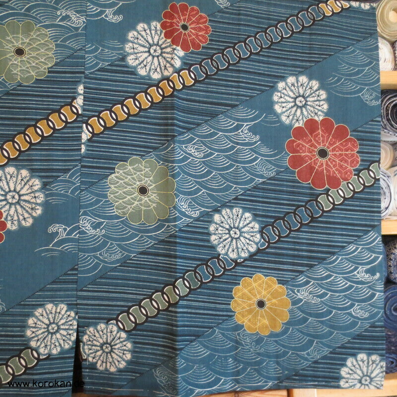 Kikustreifen Wollmuslin Juban Unterkimono