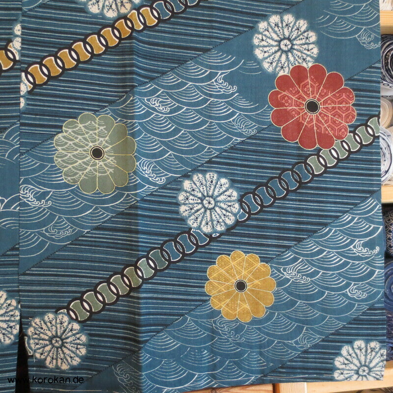 Kikustreifen Wollmuslin Juban Unterkimono