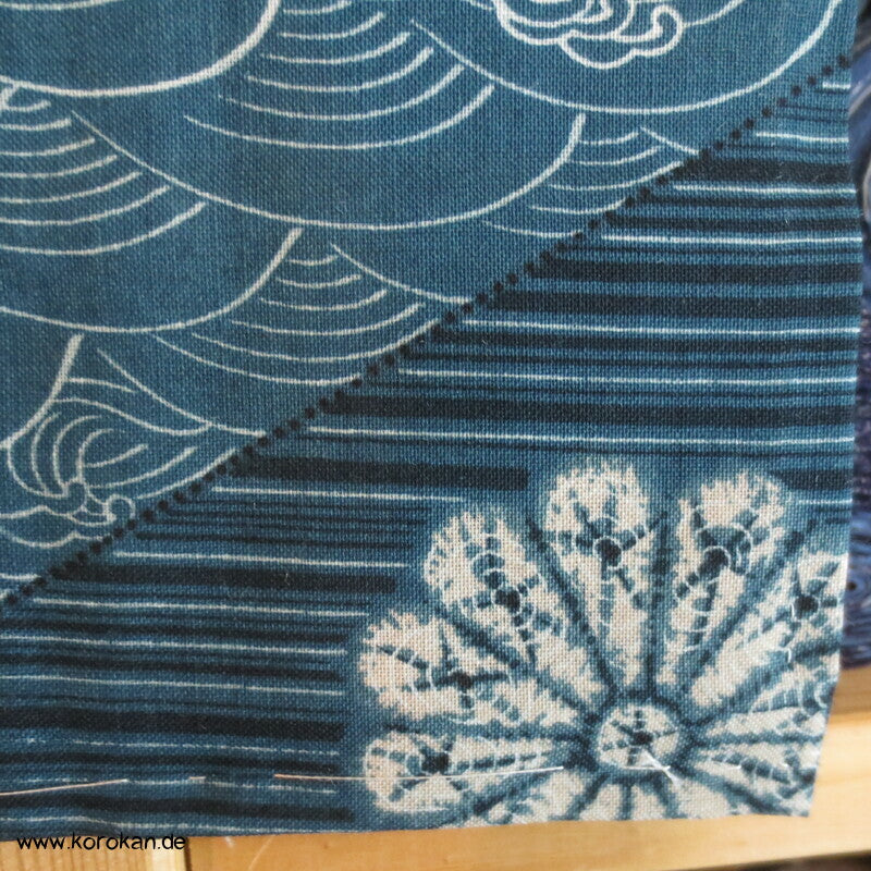 Kikustreifen Wollmuslin Juban Unterkimono