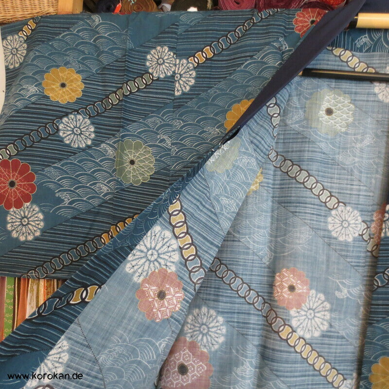 Kikustreifen Wollmuslin Juban Unterkimono
