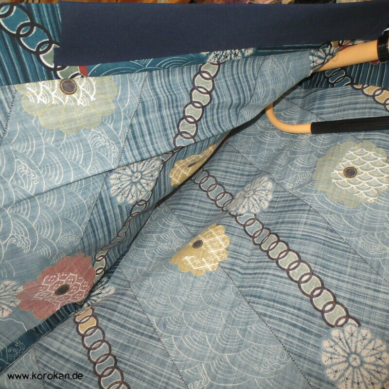 Kikustreifen Wollmuslin Juban Unterkimono