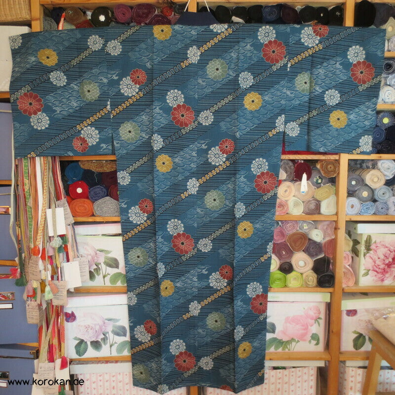Kikustreifen Wollmuslin Juban Unterkimono