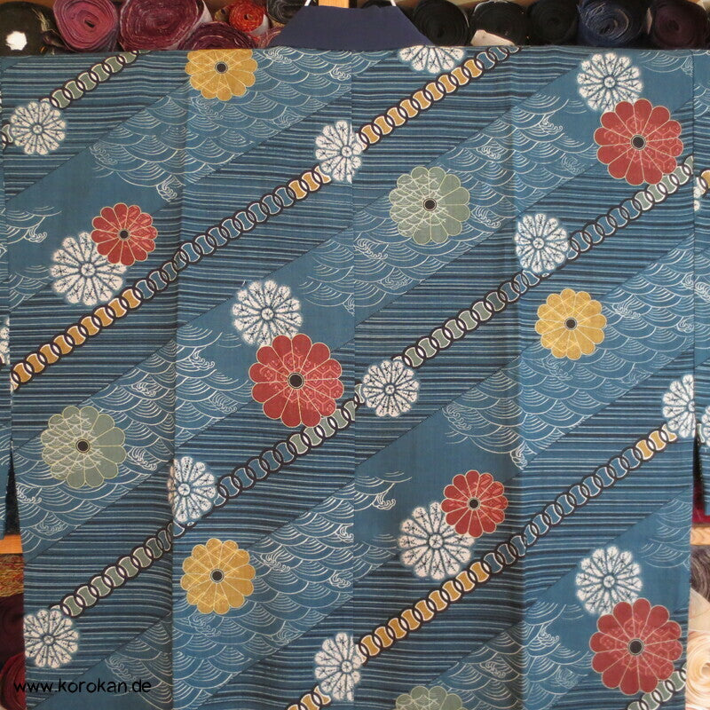 Kikustreifen Wollmuslin Juban Unterkimono
