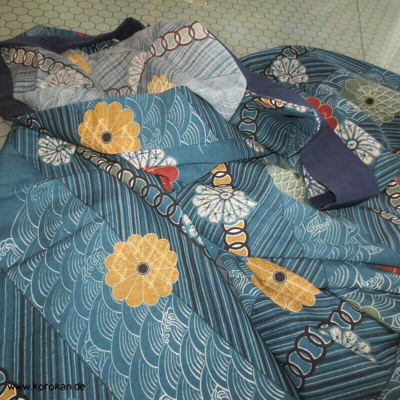 Kikustreifen Wollmuslin Juban Unterkimono
