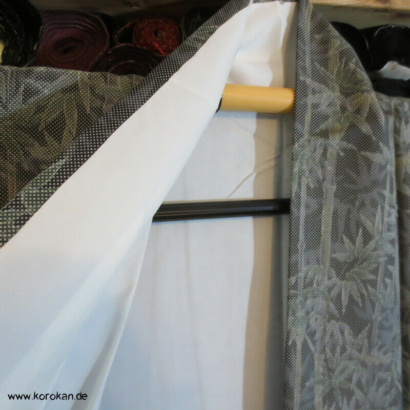 Bambuswald Kasuri Tsumugi Seiden Kimono