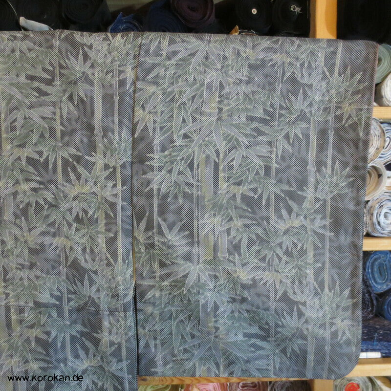 Bambuswald Kasuri Tsumugi Seiden Kimono