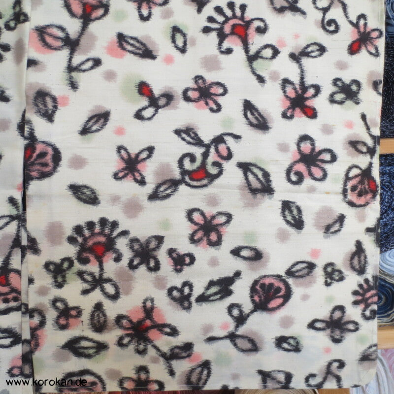 abstrakte Blumen Meisen Seiden Haori Kimono Jacke