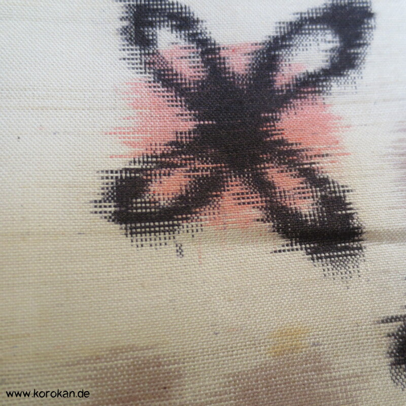 abstrakte Blumen Meisen Seiden Haori Kimono Jacke