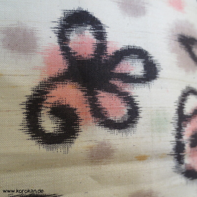 abstrakte Blumen Meisen Seiden Haori Kimono Jacke