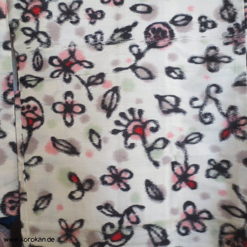 abstrakte Blumen Meisen Seiden Haori Kimono Jacke