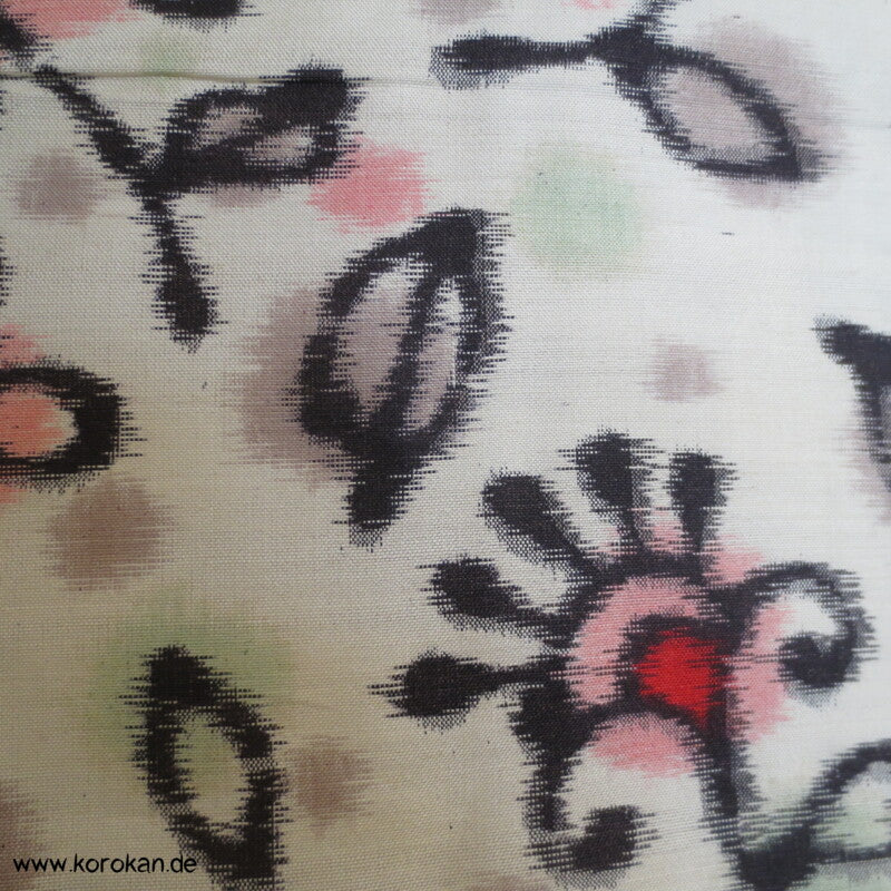 abstrakte Blumen Meisen Seiden Haori Kimono Jacke