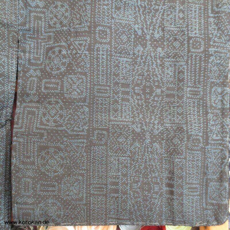 geometrisches Kasuri Tsumugi Kimono