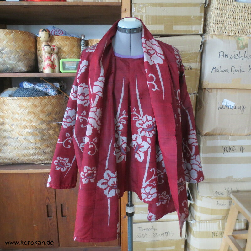 Kamelien Meisen Kimono Seide Wrap Jacke
