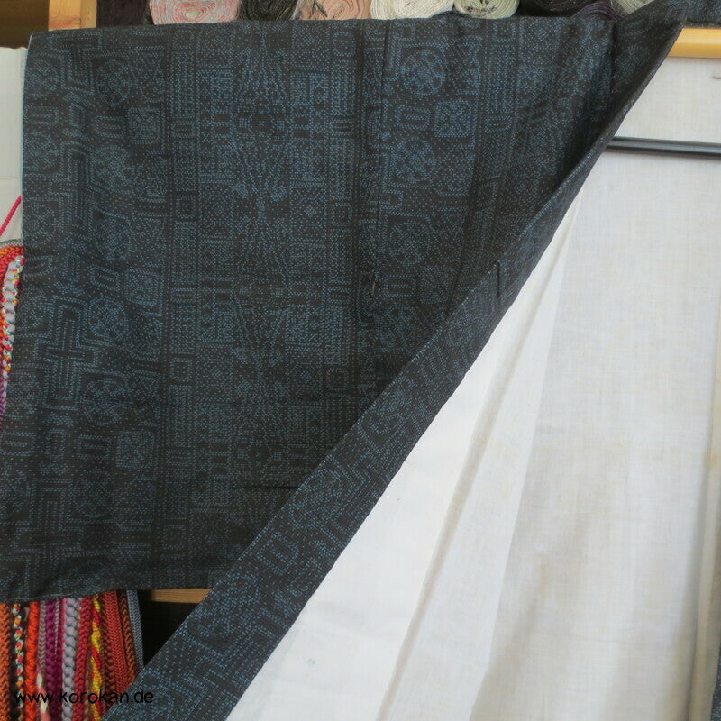 geometrisches Kasuri Tsumugi Kimono