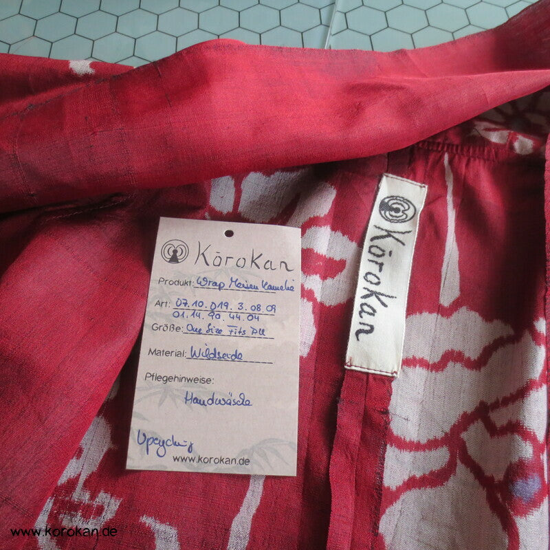 Kamelien Meisen Kimono Seide Wrap Jacke
