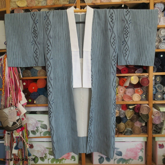 Tatewaku Kasuri Druck Seide Juban Unterkimono
