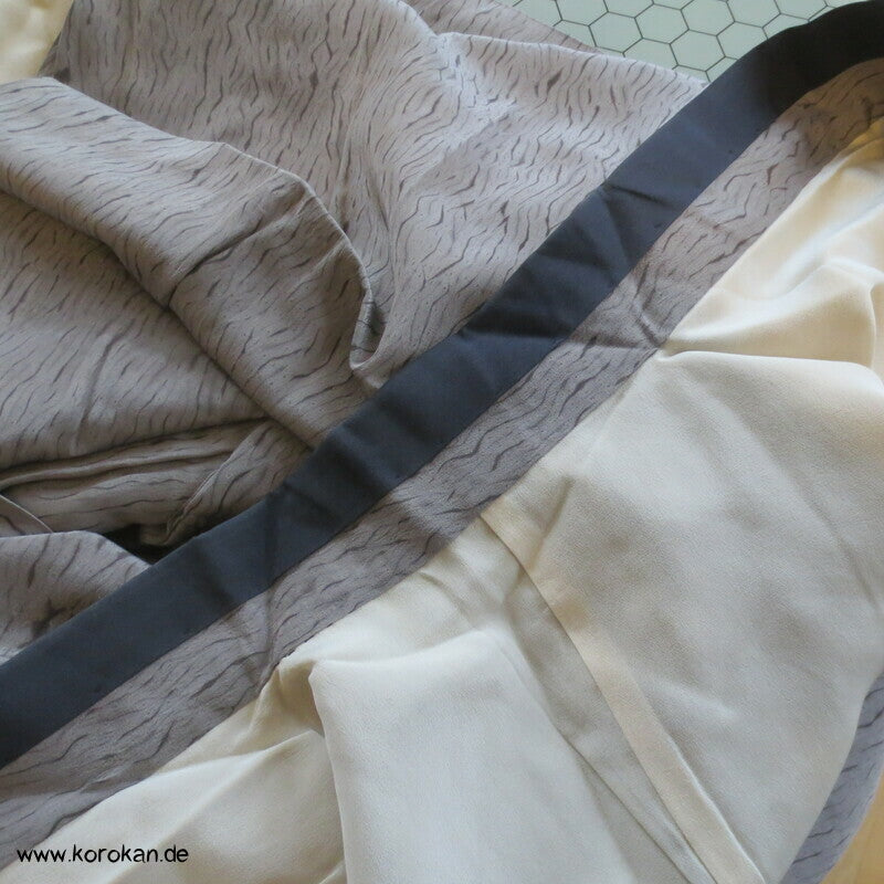 Itajime Näh Shibori Seiden Juban Unterkimono