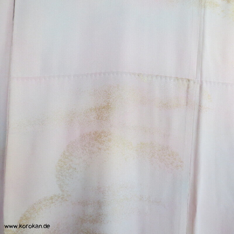 Furisode Kimono, Seiden Chirimen Crepe mit handgemaltem Motiv