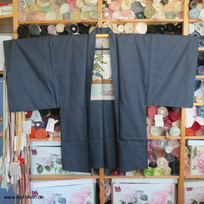 gewebter Tempel Seidenjacquard Futter, Haori Kimonojacke Kikko Kasuri Tsumugi Seide