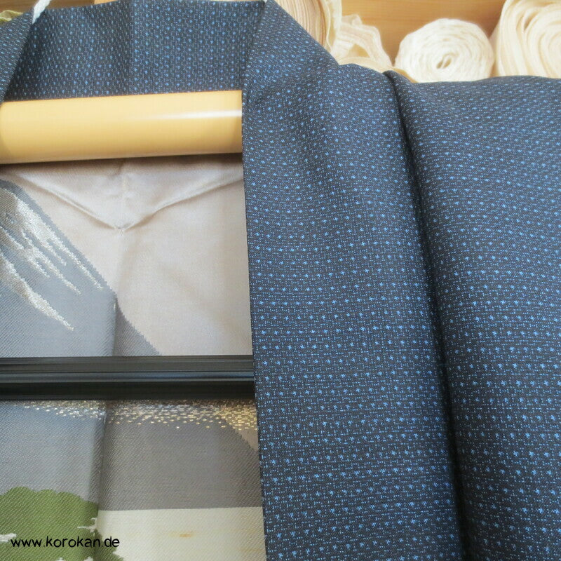 gewebter Tempel Seidenjacquard Futter, Haori Kimonojacke Kikko Kasuri Tsumugi Seide