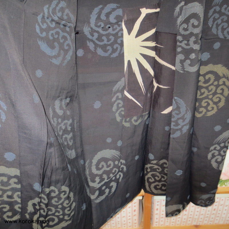 Wellenrondelle antiker Hitoe - Kimono Rho Crepe
