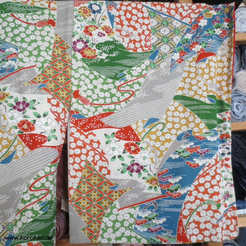 Kicho Vorhang Patchwork Komon Kimono