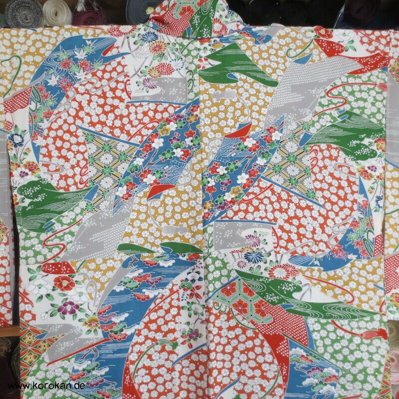Kicho Vorhang Patchwork Komon Kimono
