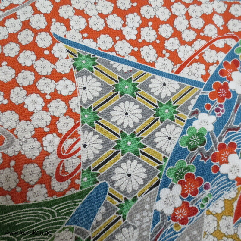 Kicho Vorhang Patchwork Komon Kimono